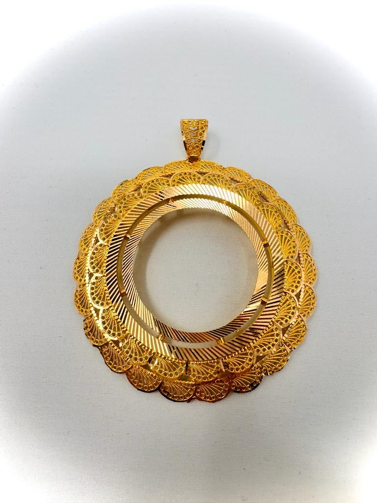 21K Gold Mokhamas Frame. Weight : 29.50 gram