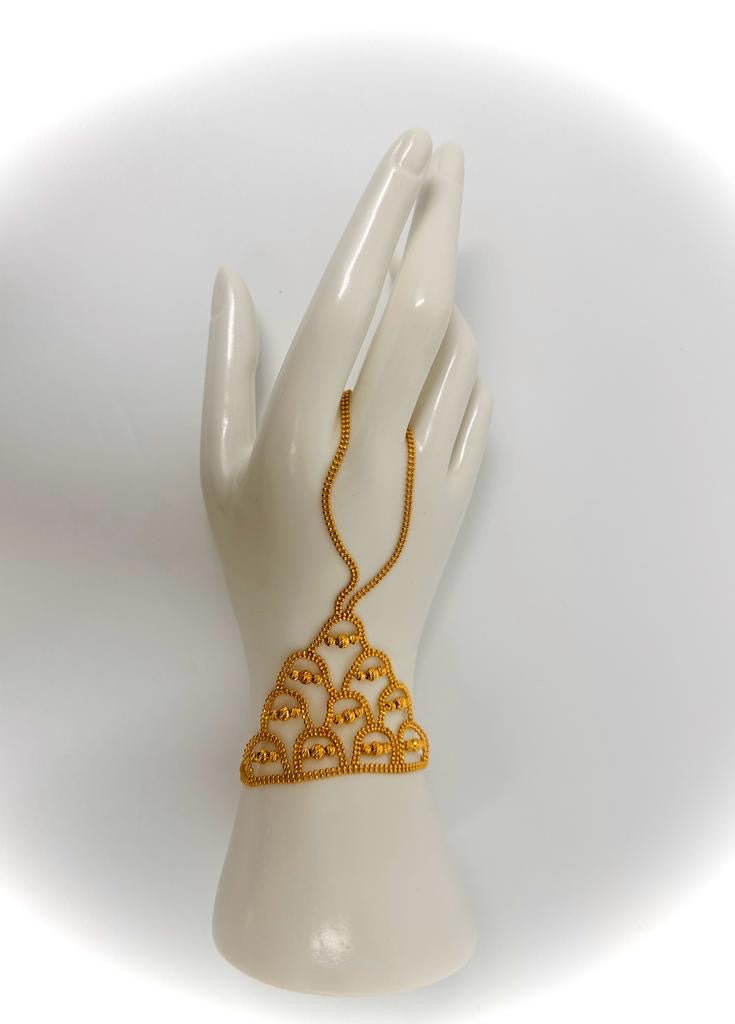 21K - Gold Hand Cuffs -Weight: 12.50 grams