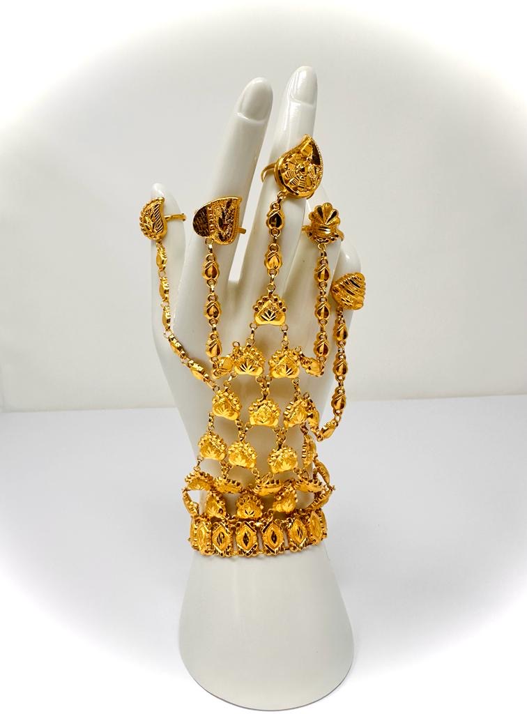 21K - Gold Hand Cuffs -Weight: 41.40 grams