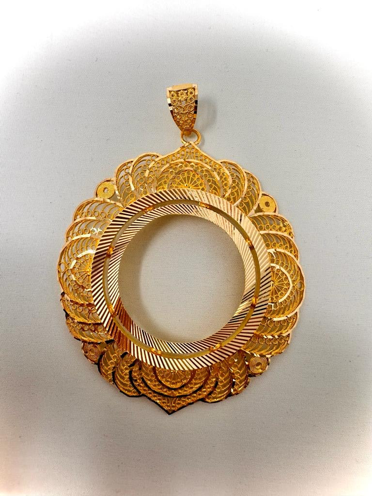 21K Gold Mokhamas Frame. Weight: 35.40 gram