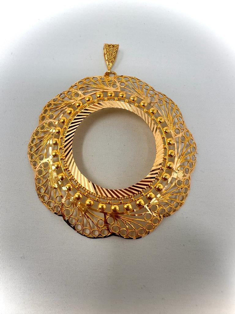 21K Gold Mokhamas Frame. Weight : 24.20 gram