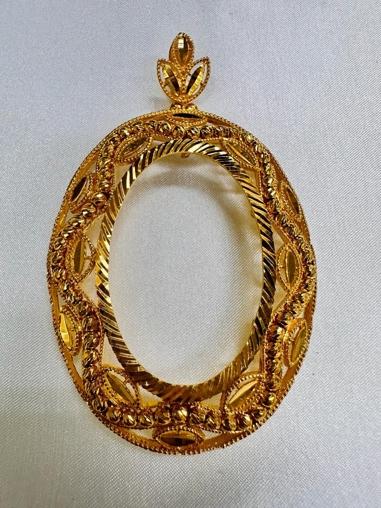 21k-1 Oz Gold Bar Frame Weight : 33.30 gram