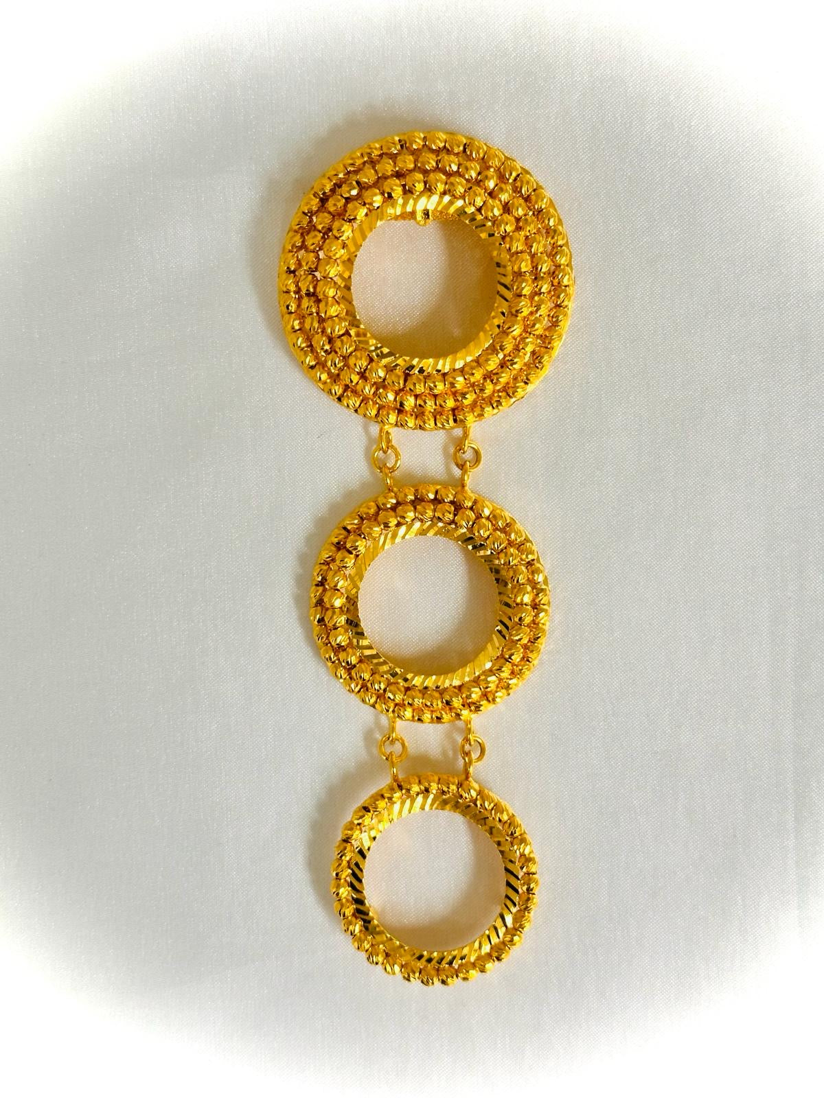 21K Gold Coins Pin- Weight: 42.20 grams