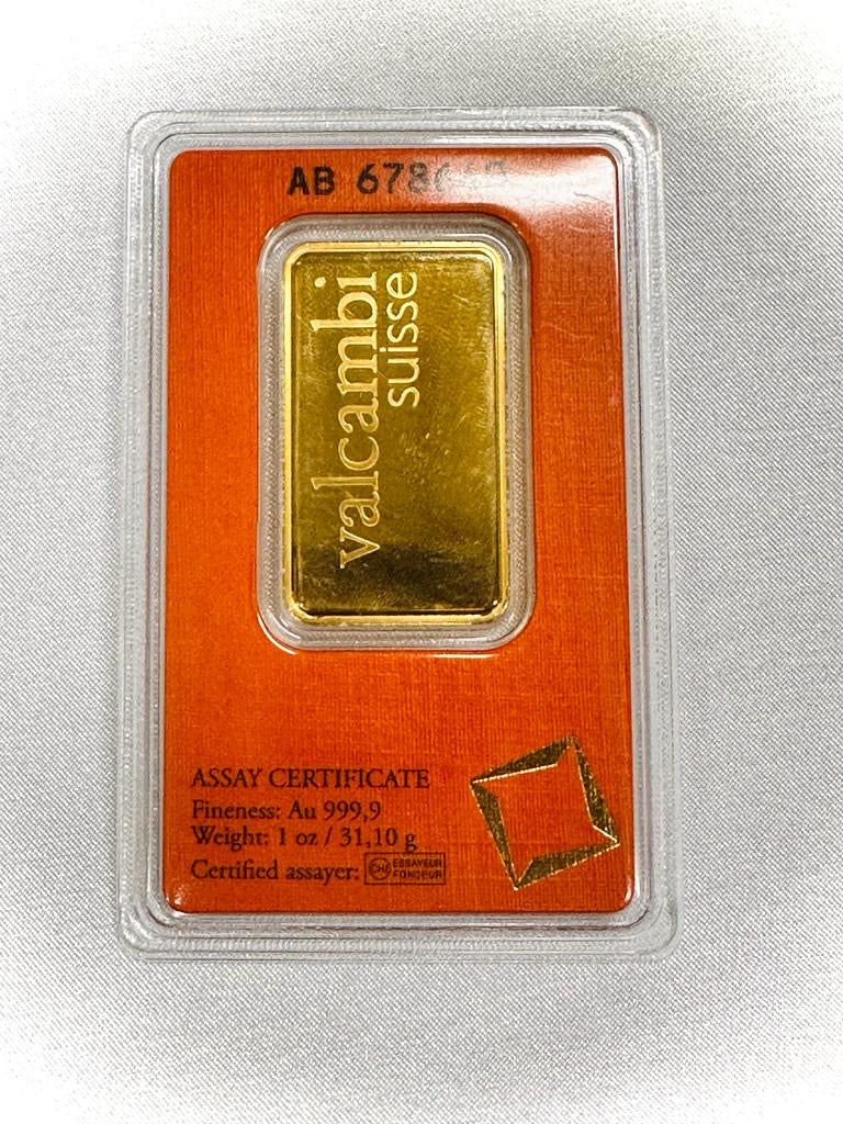 24k- 1 oz Valcambi Gold Bar