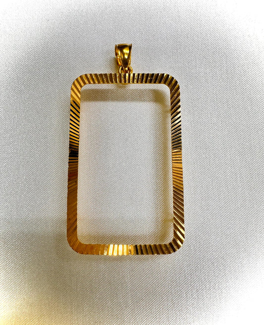 21k -1 Oz Gold Bar Frame - Weight : 5.94 gram